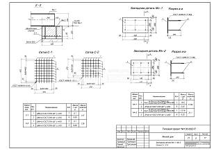 Закладная деталь Мн-1, Мн-2. Сетка С-1, С-2